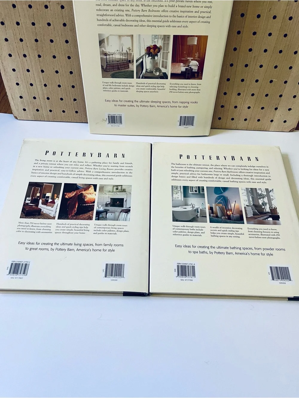 Pottery Barn Design Hardcover Library with Bathrooms, Bedrooms, & Living Rooms